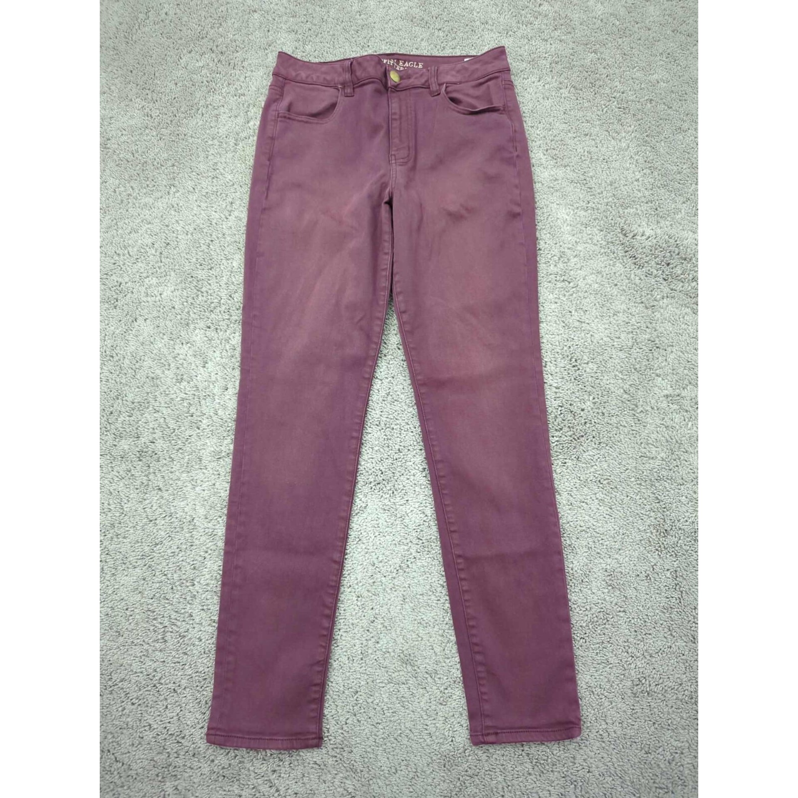 American Eagle Pants Womens 10 Red Skinny Hi-Rise Jegging Stretch